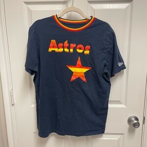 Cooperstown Collection Navy Tequila Sunrise Astros Shirt